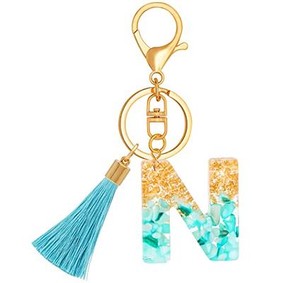 TTYY Initial Letter Keychain for Women Birthday gift To Little