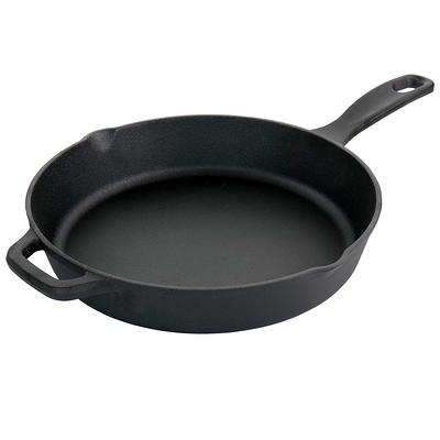 COMMERCIAL CHEF 10.5 Inch Preseasoned Cast Iron Round Griddle Pan