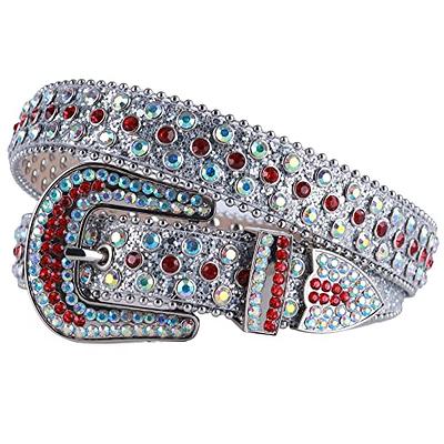 WERFORU Men Women Rhinestone Western Rhinestone Studded Western