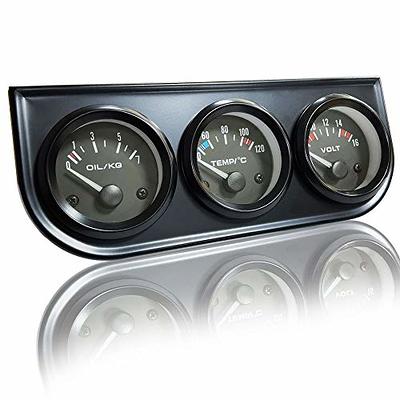 2'' 52mm Car Triple Gauge Kit 3in1 Tachometer RPM Water Temp Oil Pressure  Gauge