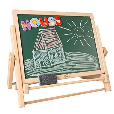 PicassoTiles All-in-One Kids Art Easel Drawing Board, Chalkboard & Whiteboard with Art Accessories
