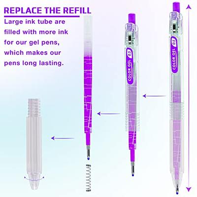 Colored pen rollerball pens fine point smooth writing gel pens