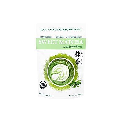 Jade Leaf Organic Matcha Latte Mix - Cafe Style Sweetened Blend - Sweet Matcha Green Tea Powder (5.3 Ounce)