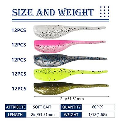 Dovesun Crappie Lures Kit, Fishing Soft Plastic Lures Crappie