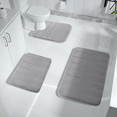 Yimobra Large Memory Foam Bathroom Mat 2 Pieces Set, Non Slip - Super Water  Absorption Soft Bath