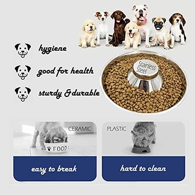 Puppy Dog Bowl, Stainless Steel Multiple Puppies Feeder, Dogs Basic Food  and Water Bowls Weaning Dish for Small, Medium and Large Dogs Pets - Yahoo  Shopping