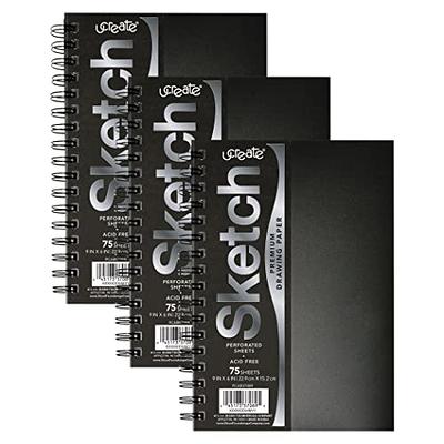 5.5 x 8.5 Sketchbook - Mini Sketch Book - 100 Sheets (68 lb/100gsm) Sketch  Pad, Acid-Free Drawing Paper Top Spiral Sketchpad for Dry Media. :  : Home & Kitchen