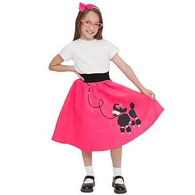 EBYTOP Halloween 50s Costumes for Girls,Poodle Skirts Kids 1950s Sock Hop  Decades Outfit Accessories 50th Day of School,PK-8 - Yahoo Shopping