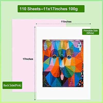 A Sub Sublimation Paper 8.5x11 inch 110 Sheets for Any Inkjet Printer which Match Sublimation Ink 125g