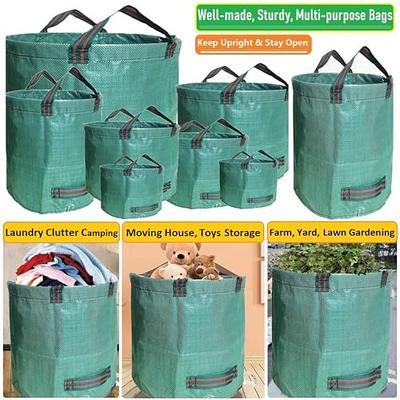 6-Pack 72 Gallons Reusable Garden Waste Bags with 4 Handles ,Lawn Pool Garden Heavy Duty Waste Bag for Loading Leaf,Trash ,Yard Waste Bags (h30 inch x