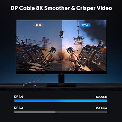 DisplayPort 1.4-Kabel 8K@240Hz 32,4 Gbit/s@60Hz 4K@144Hz 1080P