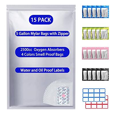 5 Gallon Mylar Bags Food Storage  100pcs Aluminum Foil Mylar Bag