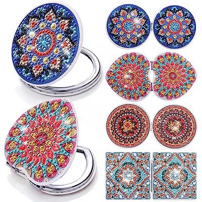 5D Diamond Paint Mirror DIY Diamond Dot Paint Art Makeup Mirror Gift