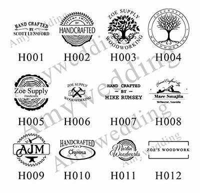 Custom Wood Brand Iron Wedding Branding Iron for Wood Custom Metal Stamp  Heat Emboss Stamp Logo Branding Iron for Wood, Meat, Food (1.5x1.5)