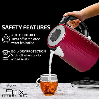 OVENTE Portable Electric Kettle Stainless Steel Instant Hot Water