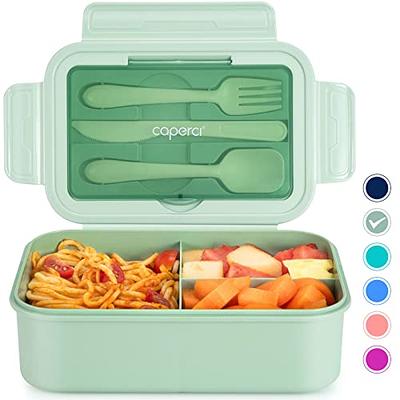 Bento Box Adult Lunch Box,Lunch Box with Compartments(47oz),Stackable  Adults Bento Lunch Box,Rectangle Lunchable Food Container with Utensil