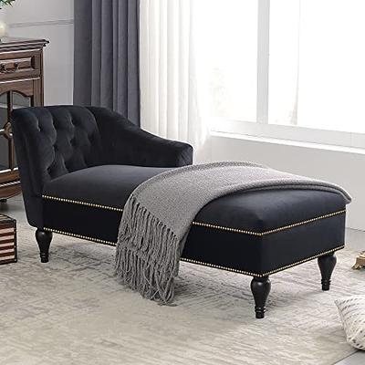 Chaise Lounge Indoor,Velvet Lounge Chair with Storage & Pillow,Modern  Upholstered Rolled Arm Chase Lounge with Nailhead Trim - Yahoo Shopping