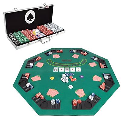 Barrington Poker Chip Set with 200-Pieces, Pine Wood Case and Cards