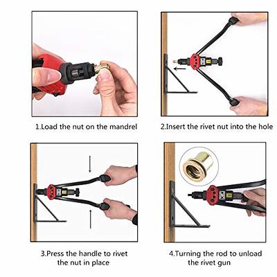 Rivet Gun Kit Rivnut Thread Setting Tool Nut-Thread Hand Riveter