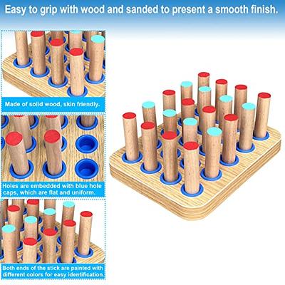 Wooden 9-Hole Peg Test Kit for Occupational Therapy Finger Training