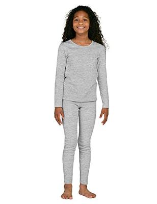 LAPASA Girl Thermal Underwear Set 100% Cotton Soft Long Johns Base Layer  Kids Top Long Sleeves & Bottom Winter G09 9-10 Years Heather Gray - Yahoo  Shopping