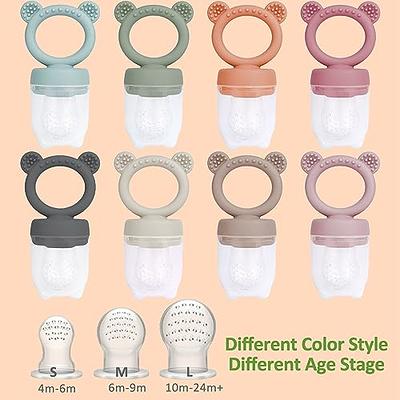 Baby Fruit Feeder/Food Feeder Pacifier for Babies (2 Pack) - HAOBAOBEI Mesh  Teethers for Babies, Infant Teething Toy in Appetite Stimulating Colors