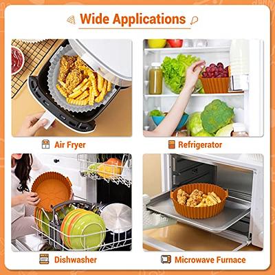 Air Fryer Silicone Liners Pot for 4 to 7 QT Square Silicone Air Fryer Liner  Basket Food Safe Air Fryer Oven Accessories Reusable, Set of 3