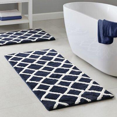 Breakwater Bay Kernan Bath Rug Polyester In Blue Gray Silver Wayfair X115954788 Yahoo Shopping