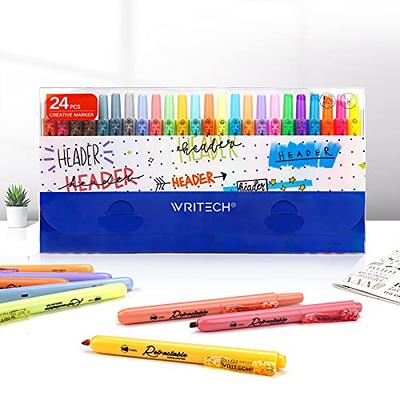  BAYTORY 12Pcs Retractable Erasable Gel Pens Assorted Colors,  0.7mm Fine Point Colored Pen with Eraser, Colorful Markers Smooth Writing  No Smudge No Bleed for Note Taking Drawing : Office Products