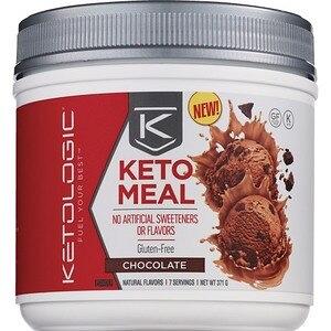 SlimFast Keto Meal Replacement Shake Powder, Vanilla Cake Batter, 12.2 Oz.  Canister (10 servings)
