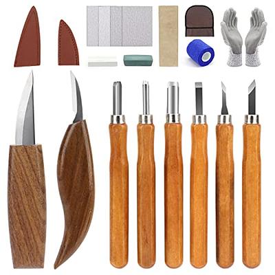 Wood Carving Tools Knife Set 20PCS DIY Wood Carving Kit for Beginners  Woodworking Knife Kit with Detail Wood Carving Tools, Whittling Knife,  Anti-Slip Cut-Resistant Gloves, No-Cut Tape Ideal for Gift - Yahoo