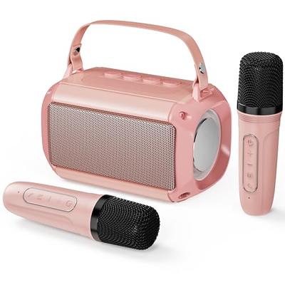  IndeCool Kids Bluetooth Karaoke Machine with 2 Microphones,  Remote Control Wireless Karaoke Speaker Portable Karaoke Machine Music MP3  Player for Kids Adult Party Gift (Multicolored) : Musical Instruments
