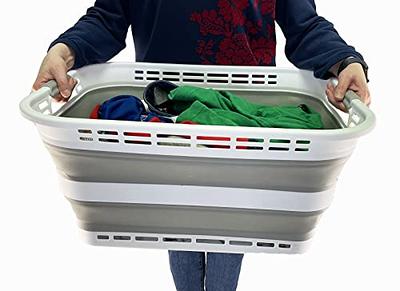 Homeika 42L (11 Gallon) Collapsible Plastic Laundry Basket - Foldable Pop Up Storage Container/Organizer - Portable Washing Tub - Space Saving Hamper/