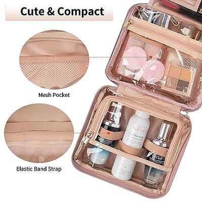 CUBETASTIC Travel Toiletry Bag, Makeup Bag for Women, Small Hanging Travel  Bag for Toiletries with 3 Compartment, Portable Cosmetic Organizer Case,  Water-resistant, Pink - Yahoo Shopping