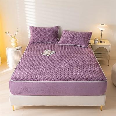 Cotton Thicken Quilted Mattress Cover King Queen Fitted Sheet Bed