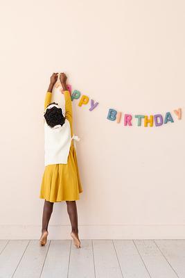 Handmade Felt Happy Birthday Banner in Pastel Colors - Yahoo Shopping