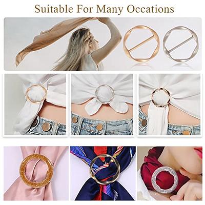 Fashion Scarf Clip Heart Shape Metal Brooches for Women Shirt T-shirt  Scarves Buckle Holder Shawls