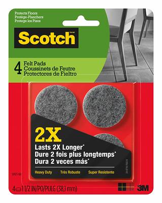 Scotch 1.5 in. Brown Round Hard Surface Gripping Pads (8-Pack