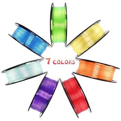 1.75mm Silk Fast Color Change Rainbow PLA, 3 Different Multi Color PLA  Filament Bundle, Rainbow Orange-Red, Blue-Purple, Yellow-Green, 0.5kg 3  Spools