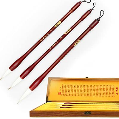 Chinese Japanese Calligraphy Brush Set Painting Writing /Sheep Hair, Size: As Picture