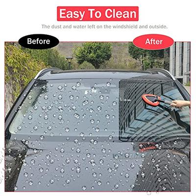 3 IN 1 Car Windshield Cleaning Wash Tool Inside Interior Auto Glass Wiper  With Extendable Long-Reach Handle Window Cleaner Brush