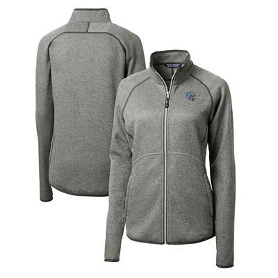 Women's Antigua Black Detroit Lions Links Full-Zip Golf Jacket