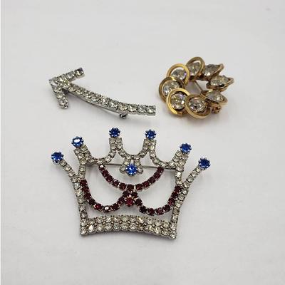 Rhinestone Crown - Silvertone w/ All White Rhinestones