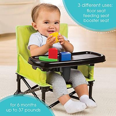 Booster Seat Portable High Chair Toddler Booster Feeding Seat for Baby with  Removalbe Tray Height Adjustable 5 Point Harness Indoor/Outdoor Use Easy to  Wipe Clean 