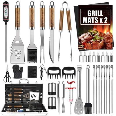 Dyiom 38-Piece Stainless Steel BBQ Grill Accessories Set in Brown - Yahoo  Shopping