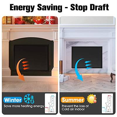 Fireplace Draft Cover, Fireplace Blocker Blanket for Insulation, Indoor  Fireplace Draft Stopper for Heat Loss Black 33 W x 29 H - Yahoo Shopping