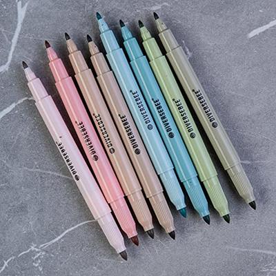  DIVERSEBEE No Bleed Highlighters and Pens, 8 Pack Assorted Gel  Highlighters Set, Cute Markers, Journaling School Supplies, Accessories  (Dusty) : Office Products