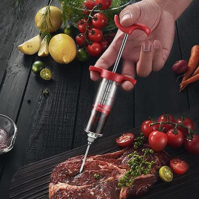 Meat Injector - Marinade Injector Syringe Kit with 3 Needles & 4