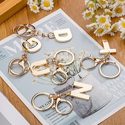 Stainless Steel Gold Letter A-Z Keychain for Women Men, Initial