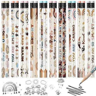 Gerrii 100 Pcs Inspirational Pencils Bulk Diversity Motivational